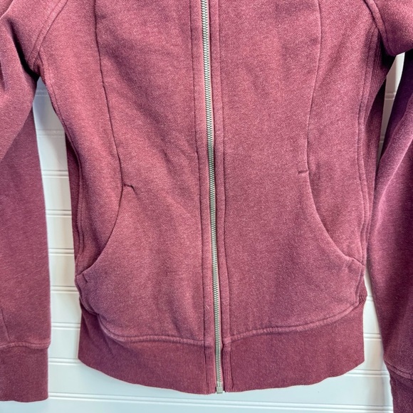 Lululemon Women's Size 4 Scuba Hoodie *Light Cotton Fleece Dark Adobe GUC** - Picture 4 of 11